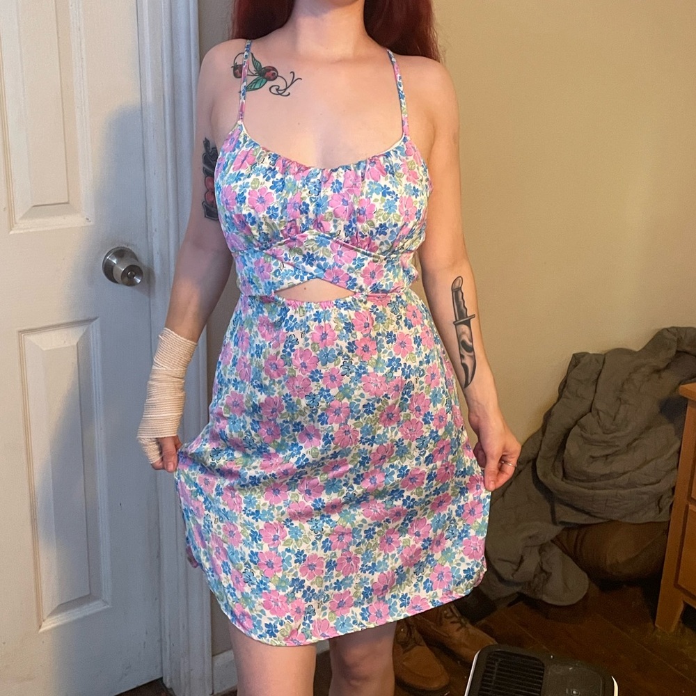 multicolor flower dress